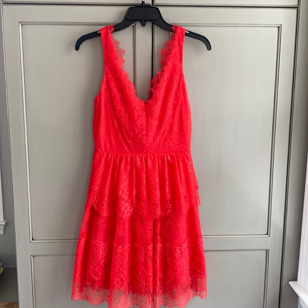 BCBG “Willa” Cocktail Dress. Poppy color